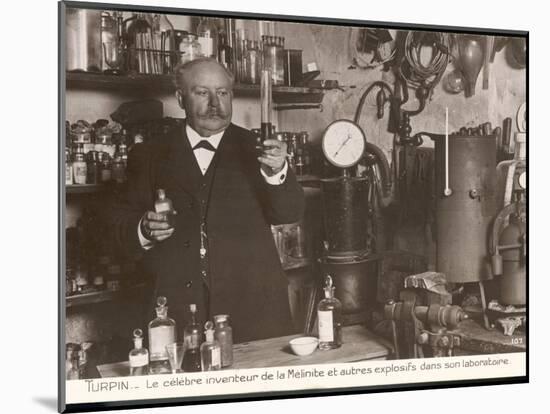 Eugene Turpin French Scientist in His Laboratory-null-Mounted Photographic Print