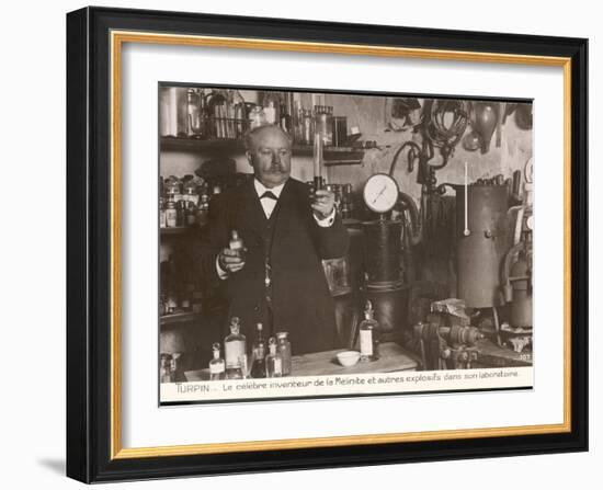 Eugene Turpin French Scientist in His Laboratory-null-Framed Photographic Print