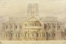 Temple de Paestum : Elévation e la façade restaurée. Côté de l'est-Eugène Viollet-le-Duc-Giclee Print