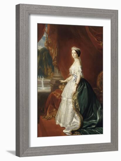 Eugénie de Montijo de Guzman (1826-1920), impératrice des Français - portrait officiel en 1853-Franz Xaver Winterhalter-Framed Giclee Print