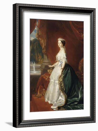 Eugénie de Montijo de Guzman (1826-1920), impératrice des Français - portrait officiel en 1853-Franz Xaver Winterhalter-Framed Giclee Print