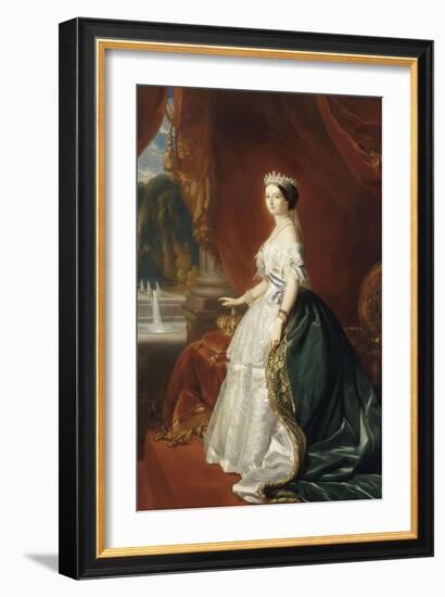 Eugénie de Montijo de Guzman (1826-1920), impératrice des Français - portrait officiel en 1853-Franz Xaver Winterhalter-Framed Giclee Print