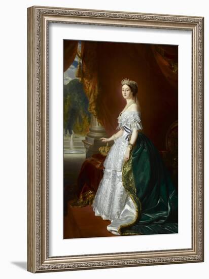 Eugénie de Montijo de Guzman (1826-1920), impératrice des Français - portrait officiel en 1855-Franz Xaver Winterhalter-Framed Giclee Print