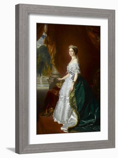Eugénie de Montijo de Guzman (1826-1920), impératrice des Français - portrait officiel en 1855-Franz Xaver Winterhalter-Framed Giclee Print