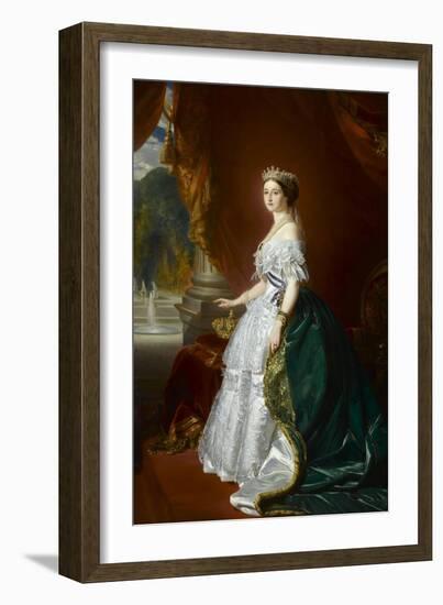 Eugénie de Montijo de Guzman (1826-1920), impératrice des Français - portrait officiel en 1855-Franz Xaver Winterhalter-Framed Giclee Print