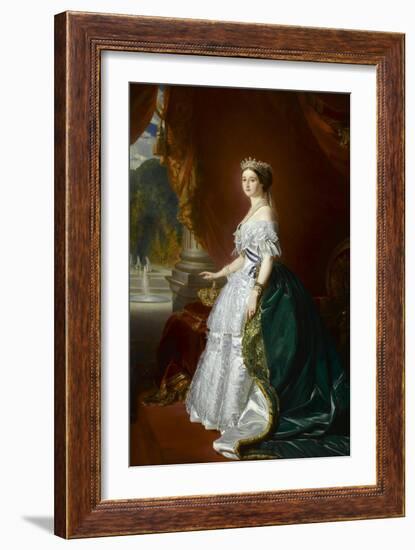 Eugénie de Montijo de Guzman (1826-1920), impératrice des Français - portrait officiel en 1855-Franz Xaver Winterhalter-Framed Giclee Print