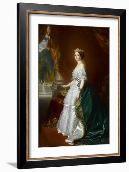 Eugénie de Montijo de Guzman (1826-1920), impératrice des Français - portrait officiel en 1855-Franz Xaver Winterhalter-Framed Giclee Print