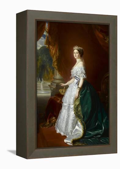 Eugénie de Montijo de Guzman (1826-1920), impératrice des Français - portrait officiel en 1855-Franz Xaver Winterhalter-Framed Premier Image Canvas