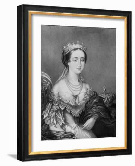 Eugenie De Montijo, Empress Consort of France C1853-1857-George Baxter-Framed Giclee Print