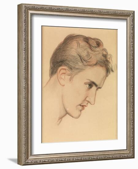 Eugenie Sellers, Study for 'The Lady of Shalott', C.1895 (Coloured Chalk on Paper)-William Holman Hunt-Framed Giclee Print