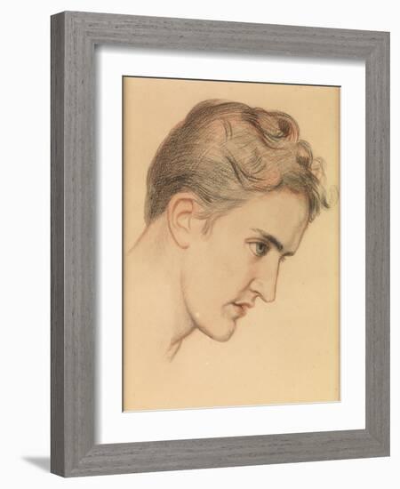 Eugenie Sellers, Study for 'The Lady of Shalott', C.1895 (Coloured Chalk on Paper)-William Holman Hunt-Framed Giclee Print