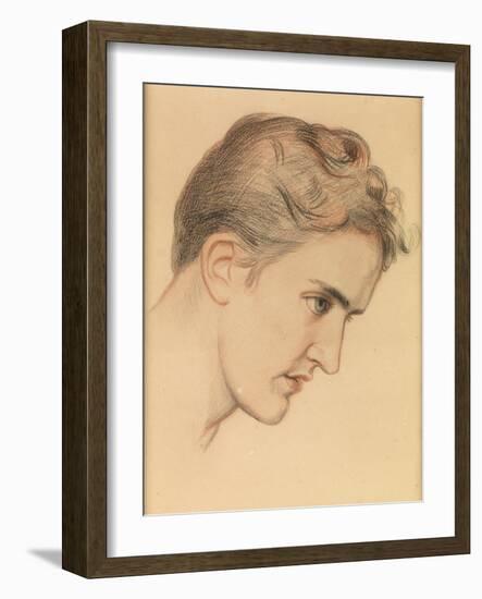 Eugenie Sellers, Study for 'The Lady of Shalott', C.1895 (Coloured Chalk on Paper)-William Holman Hunt-Framed Giclee Print