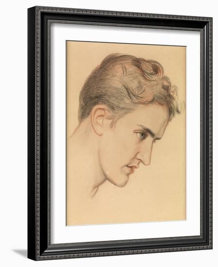 Eugenie Sellers, Study for 'The Lady of Shalott', C.1895 (Coloured Chalk on Paper)-William Holman Hunt-Framed Giclee Print