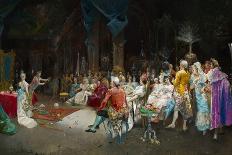 Arriving at the Theatre on a Night of a Masked Ball-Eugenio Lucas Villaamil-Giclee Print