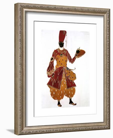 Eunuch Costume Design for the Ballet Scheherazade, 1910-Leon Bakst-Framed Giclee Print