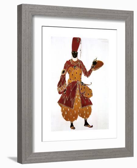 Eunuch Costume Design for the Ballet Scheherazade, 1910-Leon Bakst-Framed Giclee Print