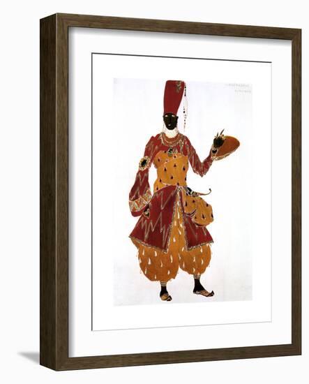 Eunuch Costume Design for the Ballet Scheherazade, 1910-Leon Bakst-Framed Giclee Print