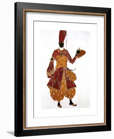 Eunuch Costume Design for the Ballet Scheherazade, 1910-Leon Bakst-Framed Giclee Print