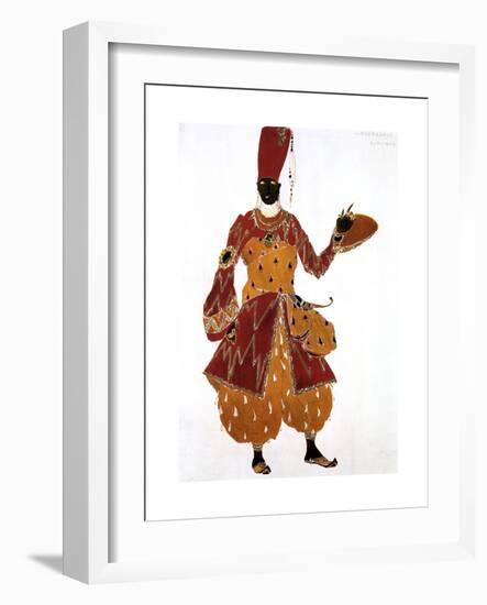 Eunuch Costume Design for the Ballet Scheherazade, 1910-Leon Bakst-Framed Giclee Print