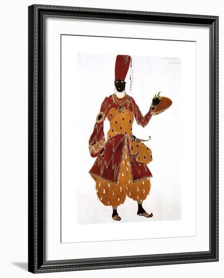 Eunuch Costume Design for the Ballet Scheherazade, 1910-Leon Bakst-Framed Giclee Print