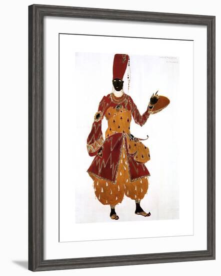 Eunuch Costume Design for the Ballet Scheherazade, 1910-Leon Bakst-Framed Giclee Print