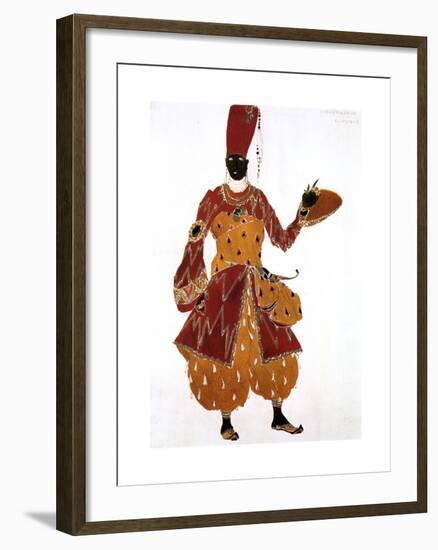 Eunuch Costume Design for the Ballet Scheherazade, 1910-Leon Bakst-Framed Giclee Print