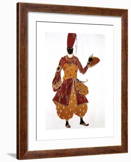 Eunuch Costume Design for the Ballet Scheherazade, 1910-Leon Bakst-Framed Giclee Print