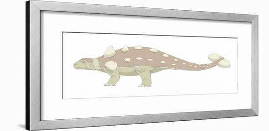 Euoplocephalus Pencil Drawing with Digital Color-Stocktrek Images-Framed Art Print