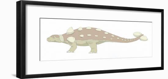 Euoplocephalus Pencil Drawing with Digital Color-Stocktrek Images-Framed Art Print