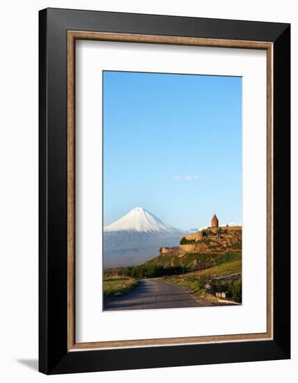 Eurasia, Caucasus Region, Armenia, Khor Virap Monastery; Lesser Ararat Near Mount Ararat in Turkey.-Christian Kober-Framed Photographic Print