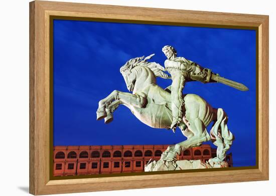 Eurasia, Caucasus Region, Armenia, Yerevan, Train Station Square, Statue of Sasuntsi David-Christian Kober-Framed Premier Image Canvas