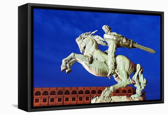 Eurasia, Caucasus Region, Armenia, Yerevan, Train Station Square, Statue of Sasuntsi David-Christian Kober-Framed Premier Image Canvas