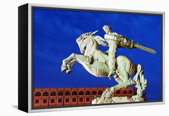 Eurasia, Caucasus Region, Armenia, Yerevan, Train Station Square, Statue of Sasuntsi David-Christian Kober-Framed Premier Image Canvas