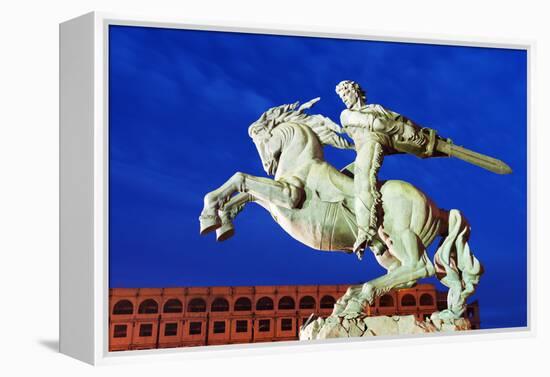 Eurasia, Caucasus Region, Armenia, Yerevan, Train Station Square, Statue of Sasuntsi David-Christian Kober-Framed Premier Image Canvas