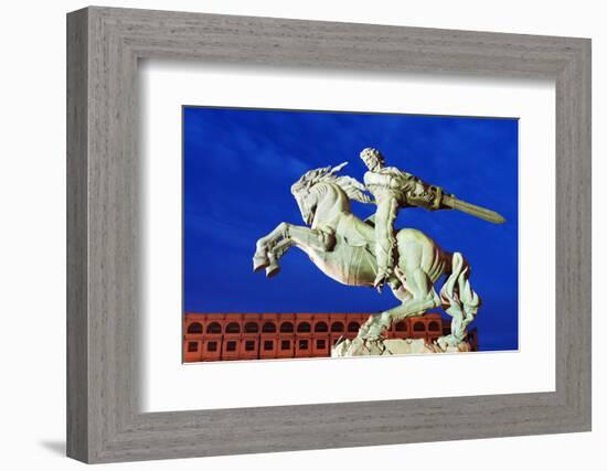 Eurasia, Caucasus Region, Armenia, Yerevan, Train Station Square, Statue of Sasuntsi David-Christian Kober-Framed Photographic Print