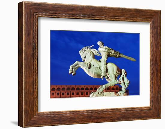 Eurasia, Caucasus Region, Armenia, Yerevan, Train Station Square, Statue of Sasuntsi David-Christian Kober-Framed Photographic Print