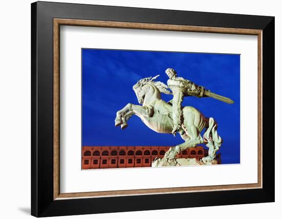 Eurasia, Caucasus Region, Armenia, Yerevan, Train Station Square, Statue of Sasuntsi David-Christian Kober-Framed Photographic Print