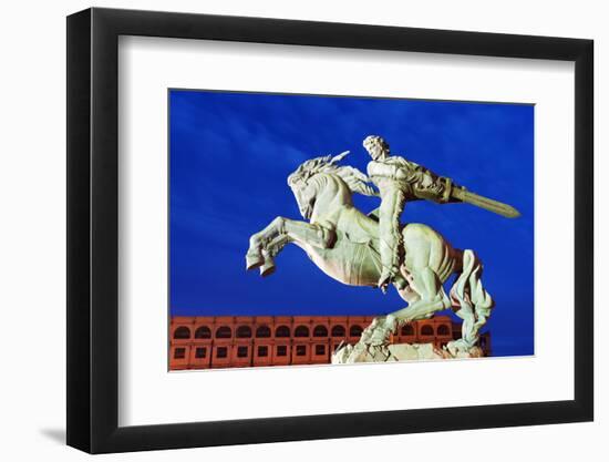 Eurasia, Caucasus Region, Armenia, Yerevan, Train Station Square, Statue of Sasuntsi David-Christian Kober-Framed Photographic Print