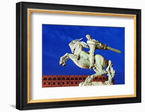 Eurasia, Caucasus Region, Armenia, Yerevan, Train Station Square, Statue of Sasuntsi David-Christian Kober-Framed Photographic Print