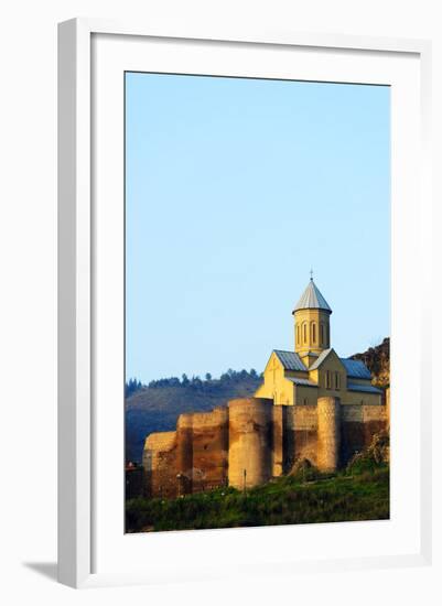 Eurasia, Caucasus Region, Georgia, Tbilisi, St Nicholas Church on Top of Narikala Fortress-Christian Kober-Framed Photographic Print