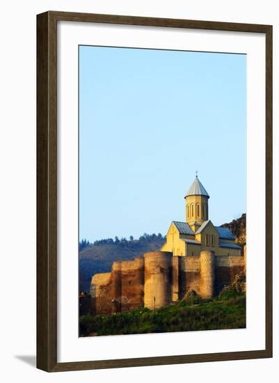 Eurasia, Caucasus Region, Georgia, Tbilisi, St Nicholas Church on Top of Narikala Fortress-Christian Kober-Framed Photographic Print