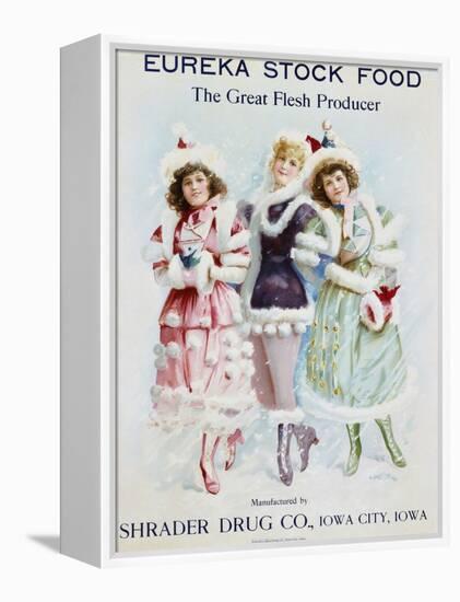 Eureka Stock Food: the Great Flesh Producer Advertising Poster-null-Framed Premier Image Canvas