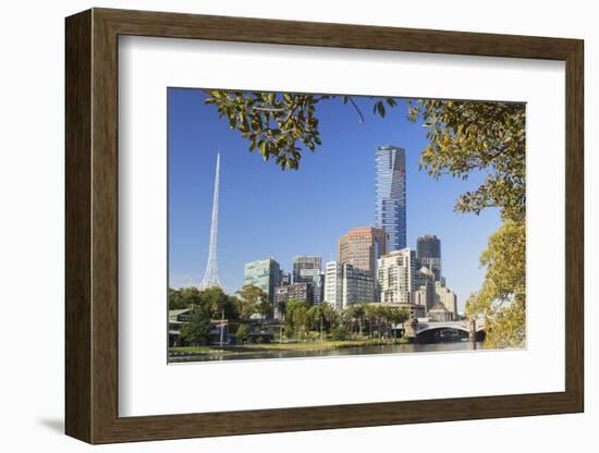 Eureka Tower and Victorian Arts Centre Along Yarra River, Melbourne, Victoria, Australia, Pacific-Ian Trower-Framed Photographic Print