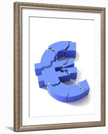 Euro Crisis, Conceptual Artwork-David Mack-Framed Photographic Print