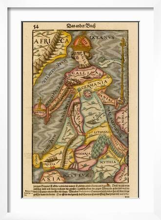 Europa regina (Queen Europe) From the Cosmographia, 1570' Giclee Print |  Art.com
