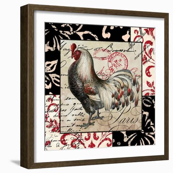 Europa White & Gray Rooster-null-Framed Giclee Print