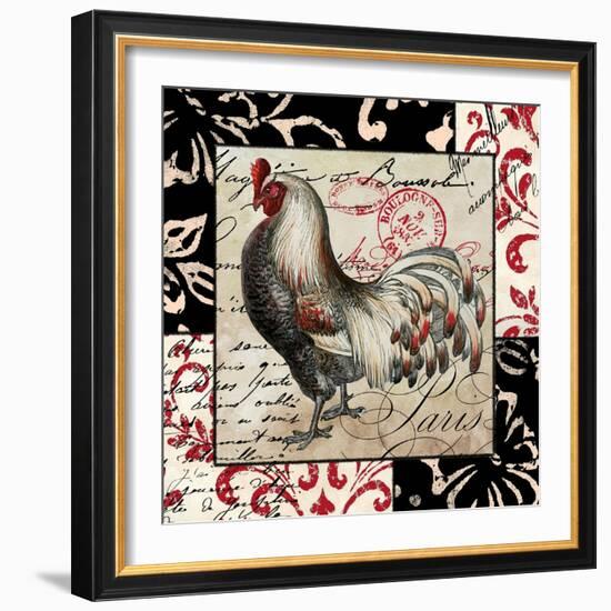 Europa White & Gray Rooster-null-Framed Giclee Print