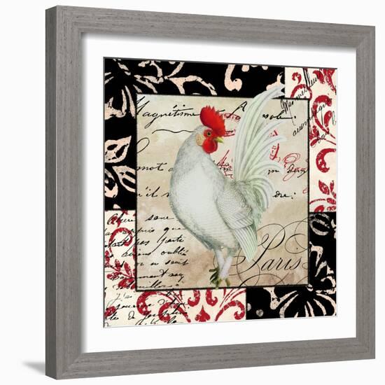 Europa White Rooster-null-Framed Giclee Print