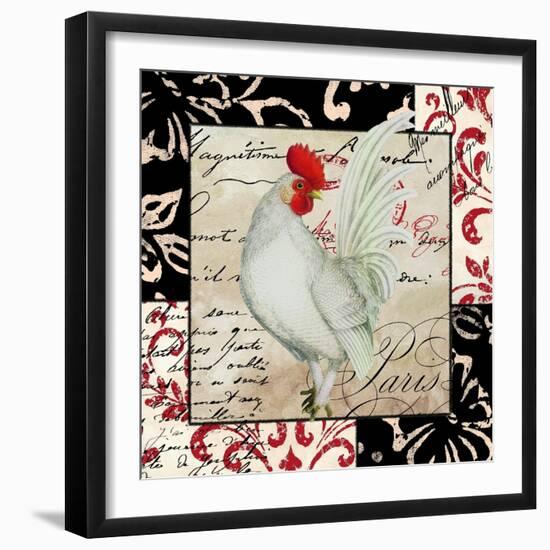 Europa White Rooster-null-Framed Giclee Print