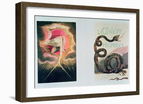 Europe a Prophecy, God Creating the Universe-William Blake-Framed Giclee Print